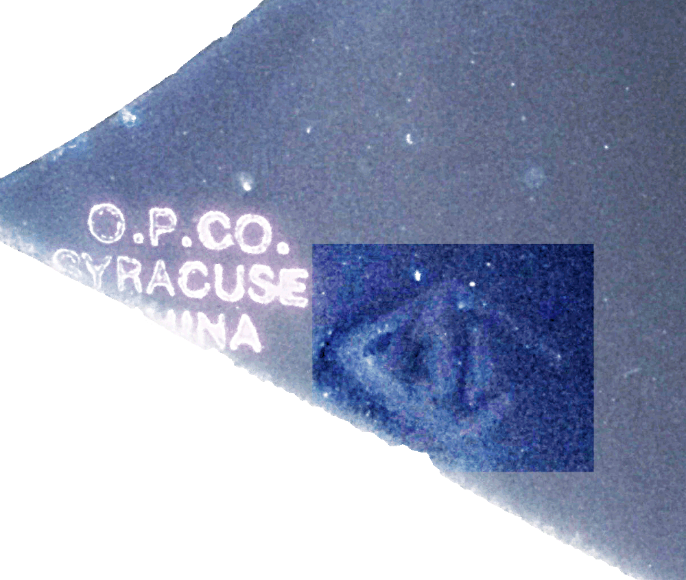 O.P.CO. Syracuse China Ceramic Fragment Photoshop Inverse Photo